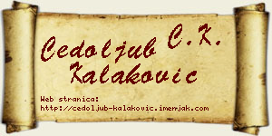 Čedoljub Kalaković vizit kartica